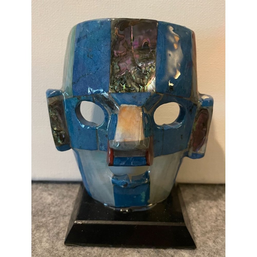 Mayan Aztec Death Mask 4" Wide  4.5 Inches Tall  #1291